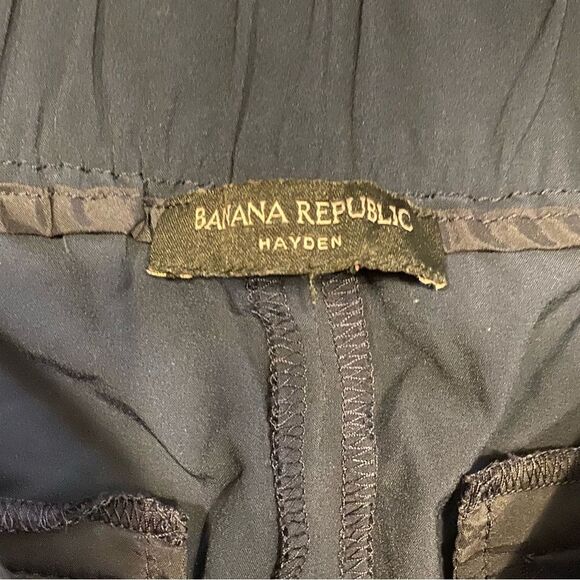 BANANA Republic Navy Hayden Pull-On Straight-Leg Tapered Fit‎ Cropped Pants - Picture 5 of 8